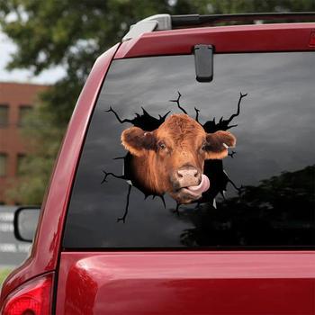 3D Kuh Autoaufkleber