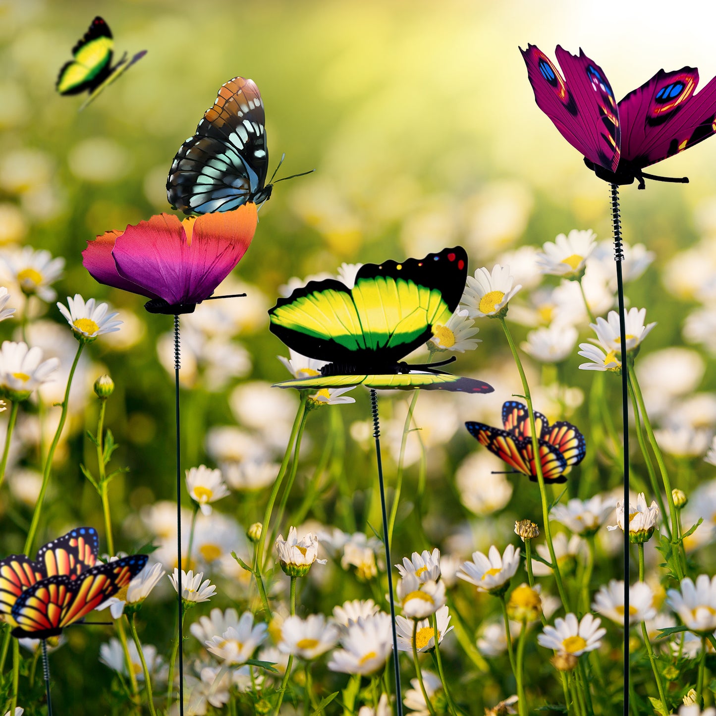 24 Stück Garten Deko Schmetterlinge