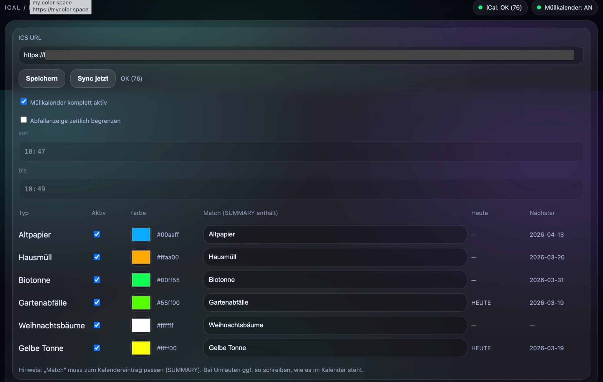 Software Oberfläche 2