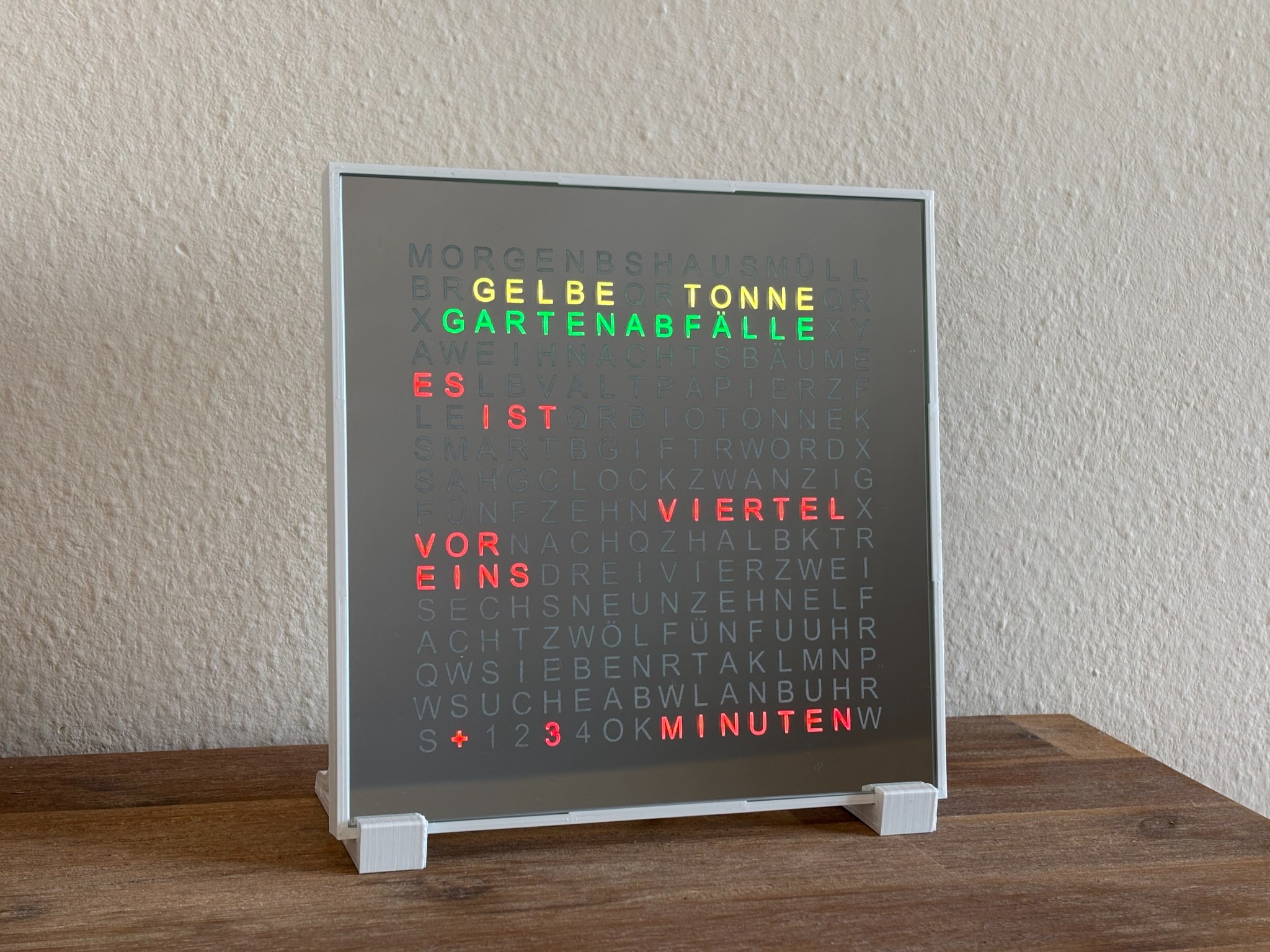Smart-Gift WordClock Standansicht