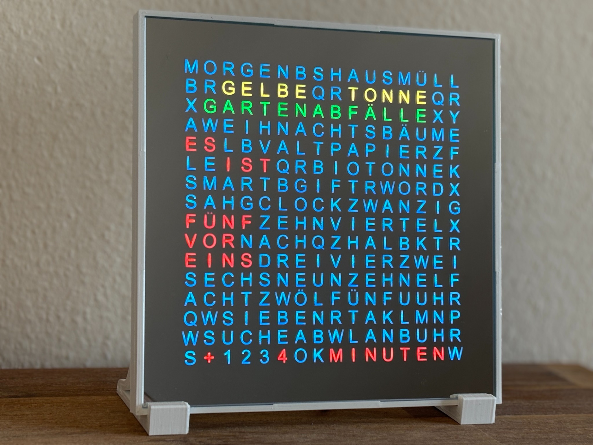 Smart-Gift WordClock Farbvariante